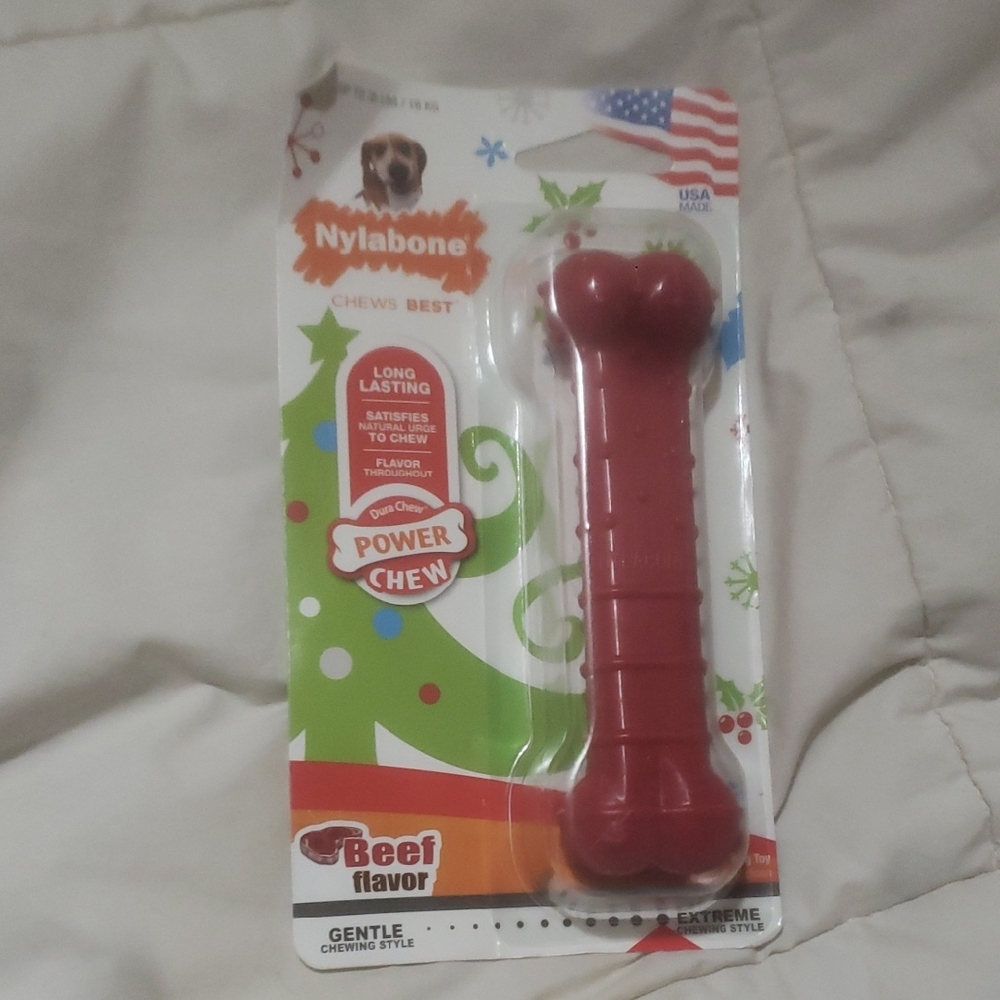 Nylabone Power Chew Holiday Bone Dog Toy